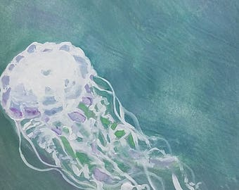 Jelly Original Watercolor and Gouache Painting