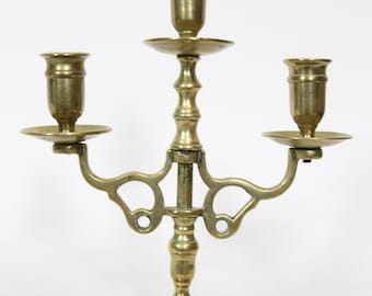 Vintage Ornate Brass Candelabra