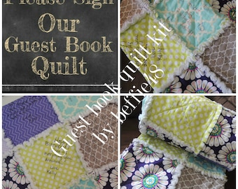 Wedding, Teacher, Birthday, Guest Book Quilt Kit, Forever Memory, FAST Shipping, Personalized