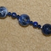 Scissor Fob - Blue agates and Swarovski crystals