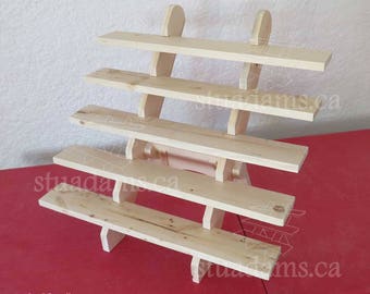 5-Shelf 24" Collapsible riser portable display stand store countertop display craft show display shelf trade show