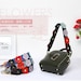 9 COLORS 23"length 1 1/2"width studs Stereoscopic flower bag straps hand bag strap bag handles SS043