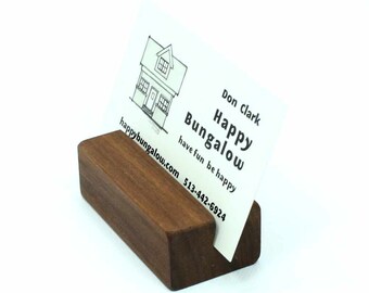 Business Card Holder, Wooden Card Holder, Wood Business Card Holder, Business Card Holder for Desk, Business Card Stand, Photo Holder