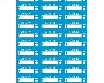 Alarm Planner Stickers, Alarm Label Stickers