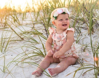 PDF Pattern - Ruffle Romper - Babies/Toddlers - Sizes NB to 5/6T - Instant Download - Photo Tutorial