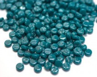 8mm Round Mosaic Tiles - Mistletoe Green Gloss - 25g