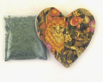 Catnip Heart Toy with Catnip Cats Flowers Refillable