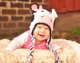 Crochet Cow hat/ Cow hat/ Cow/ Crochet Cow