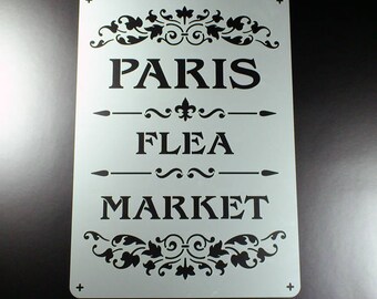 Template Paris Flea Market lettering Ornament-BS02