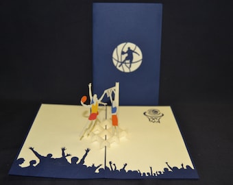 3-D Basketball Pop-Up Card