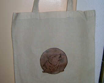 Moonlight wolf tote bag