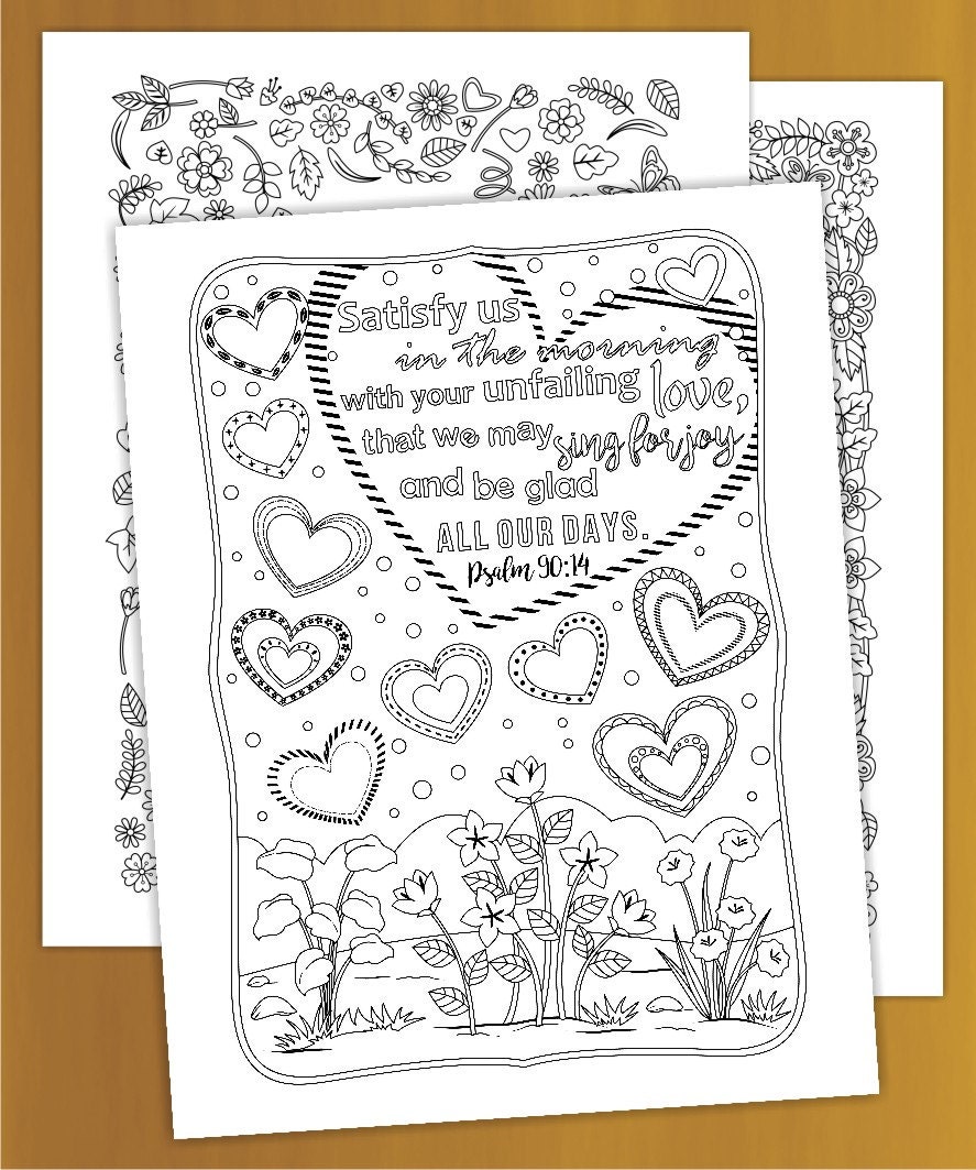 Download Three Bible Verse Coloring Pages for Adults Printable