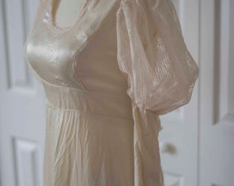 Edwardian Gunne Sax || Vintage Silk & Lace || Elven Dress