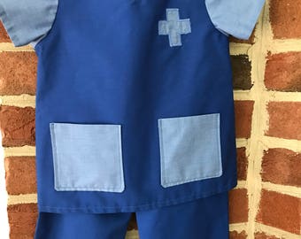 Kid Scrubs - Toddler Scrubs, Doctor Costume, Nurse Kid Costume, Baby Scrubs