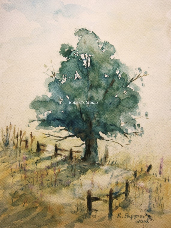 Landscape Print of Original Watercolor Painting to be used