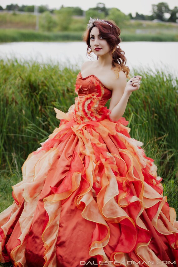 Fire Themed Ballgown