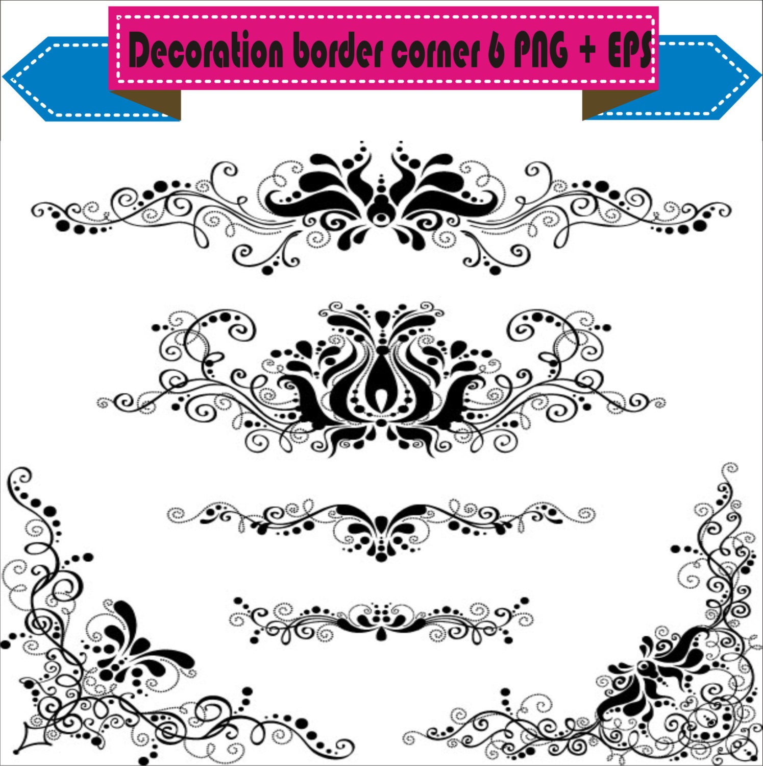 Download Decoration Ornamental Floral Corner Border Retro Vector