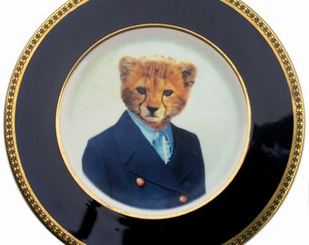 Charlie Cheetah School Portrait Plate 8"