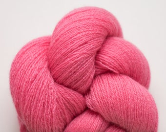 Bright Pink Cashmere Recycled Lace Weight Yarn, CSH00317