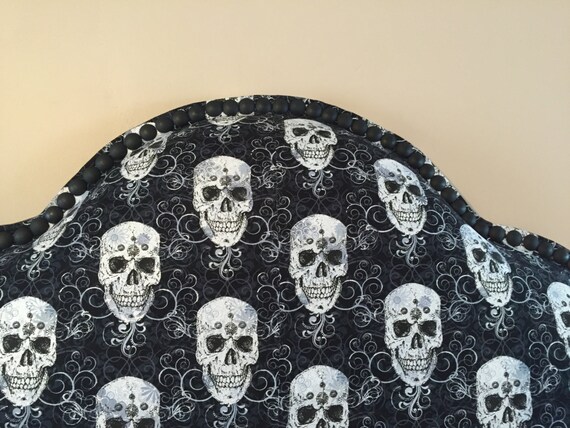 Custom King Skull Headboard with Nails