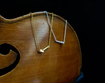 Petit Peg Necklace - Violin, Viola and Cello Modern Music Jewelry