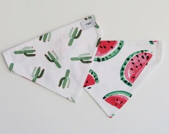 Reversible Dog Bandana | Cacti + Watermelons