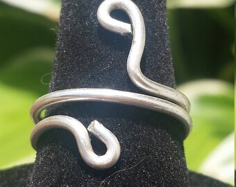 Silver Wire Wrapped Simple Ring - Size 7