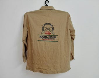 Vintage Karl Kani Outdoorsman International Button down Tshirt Size XXLarge