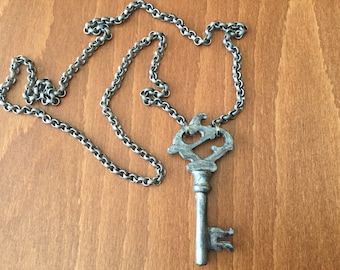Rustic Antique Skeleton Key Necklace