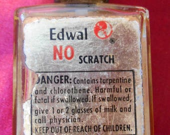 Edwal Scientific Products NO Scratch Bottle Film/Slide Vintage Photography Photo Camera Circa 1950s Very Good Condition Some Product Remains