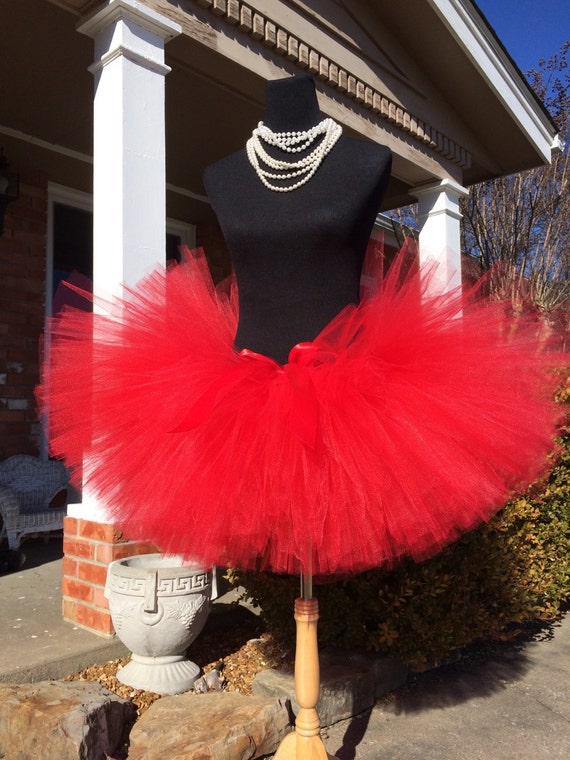 Red Adult Tutu For Waist Up To 34 12 Great For 