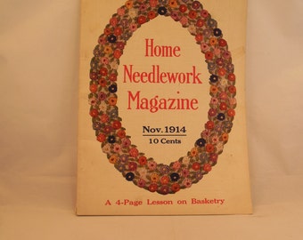 Home Needlework Magazine November 1914 Vintage Craft and Needlework Booklet