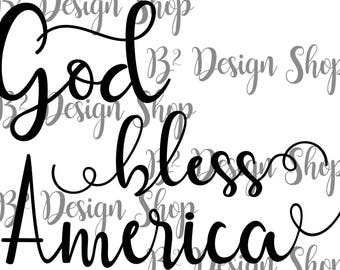 Download 4th of July svg files Land that I love God Bless America