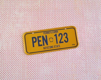 Little Vintage Wheaties Post Cereal Premium License Plate - Pennsylvania 1979
