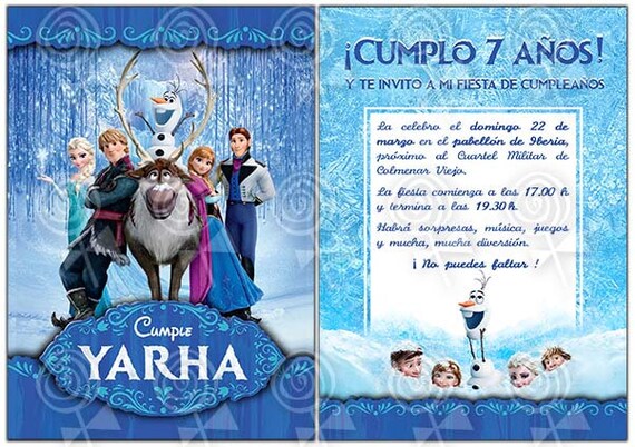 10 Mejores Imgenes De Tarjetas De Frozen Tarjetas De