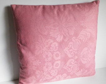 Damask Pillow Cover - Pink /Rose (18in.)