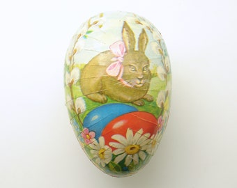 Vintage Easter Egg Paper Mache Candy Container Easter Decoration Western Germany