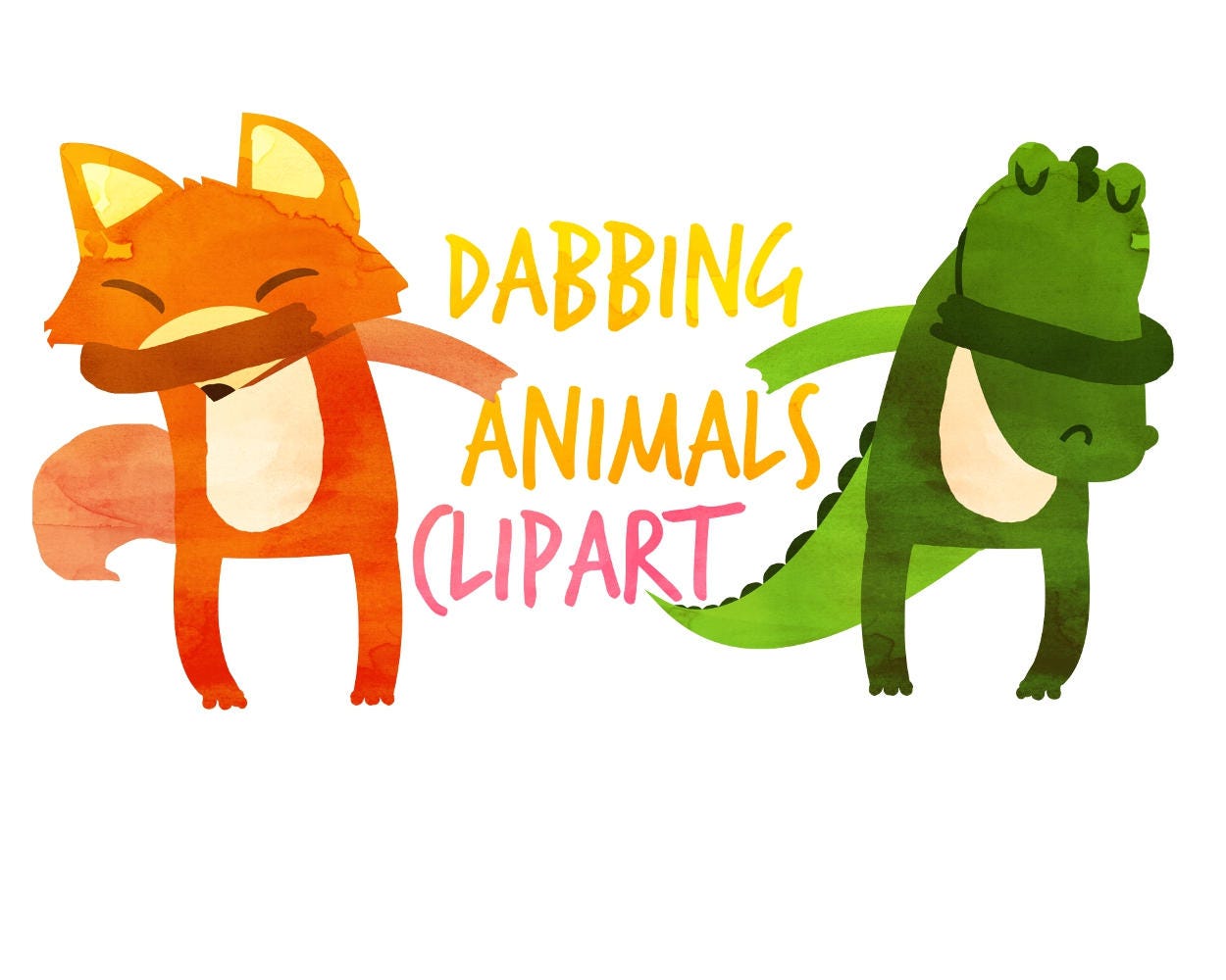 Cute Dabbing Animals Clipart Animals clip art Dab clipart