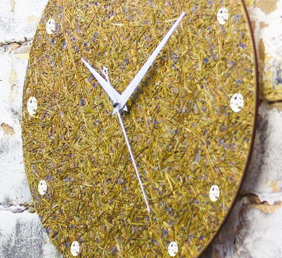 Lavender Hay Wall Clock