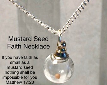 Mustard seed necklace by mustardseedz, Sterling Silver, Mother’s Day gifts, faith, inspirational, encouragement, confirmation, baptism