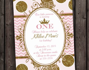 pink and gold princess baby shower invitation pink and gold