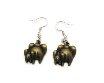 Elephant Earrings Elephant Baby Elephant Mom Earrings Elephant Jewelry Elephant Baby Jewelry Cute Elephant Earrings Gifts Under 10