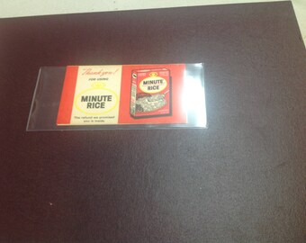 Vintage minute rice advertising ad for a refund