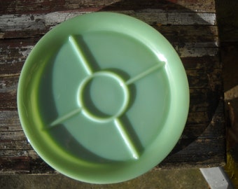 Anchor Hocking Fire King Jadite - Jadeite Heavy Restaurant Ware 5 Part Divided Dish-Dinner Plate