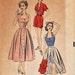 Advance 6394 / Vintage 50s Sewing Pattern / Halter Skirt Shorts Romper Playsuit Jacket / Size 12 Bust 30