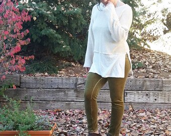 M Hemp Faux Layer sweater