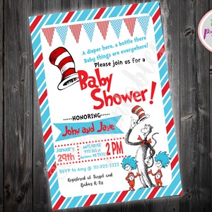 Dr seuss baby shower invitation | Etsy