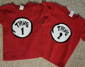 Custom Thing 1 Thing 2 Shirts Thing Birthday Shirt Twin