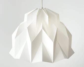 RUFFLE: Origami Polypropylene Lamp Shade - White / FiberStore by Fiber Lab