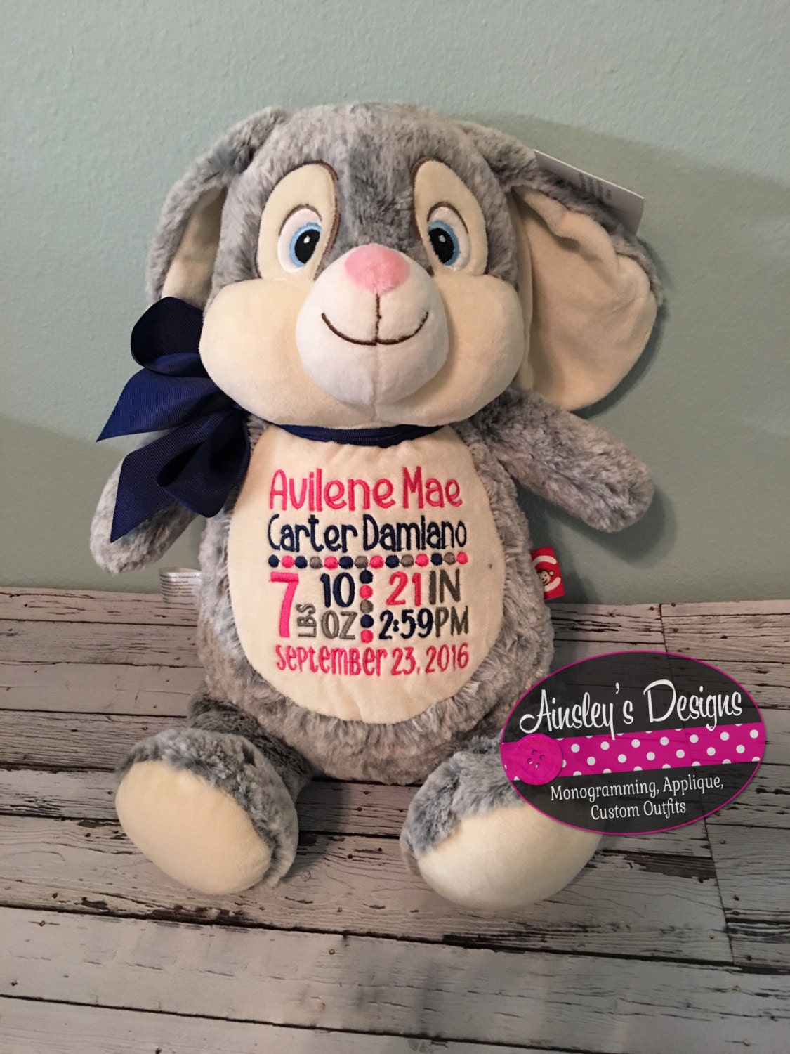 Personalized stuffed animalsPersonalize with a name monogram